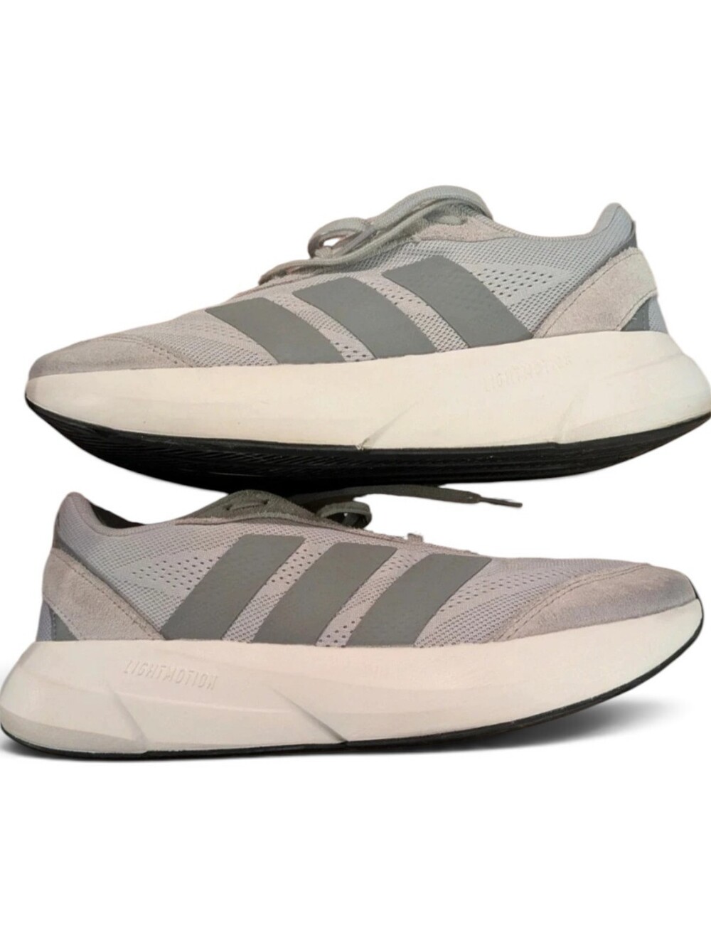 Adidas Lightshift Grey White Running Shoes Sneaker Mens 8.5 JH9313 Lightmotion